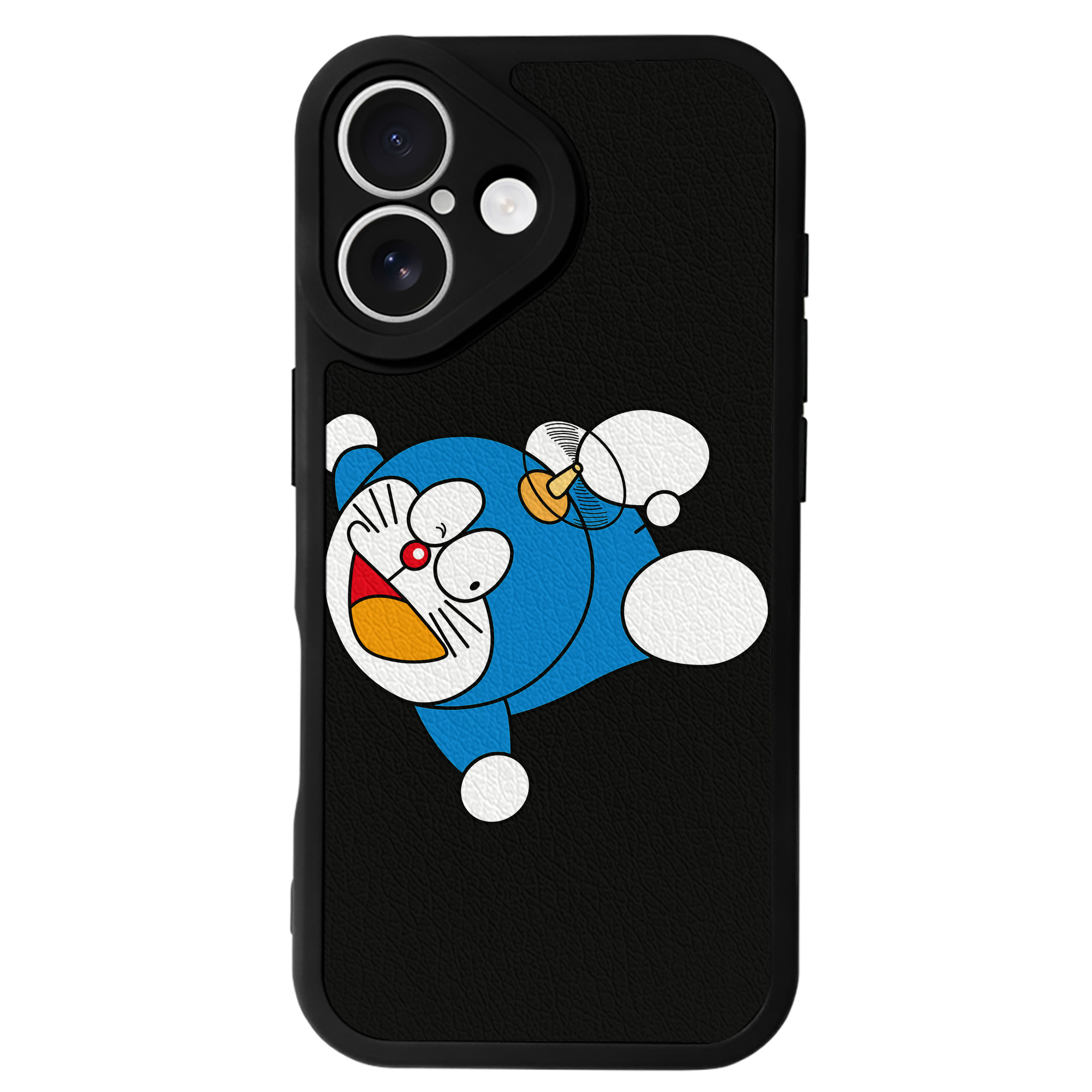 （画像用） ドラえもん Doraemon 【iPhone 16シリーズ対応】シリコンスマホケース（レザー調） 材質：シリコン